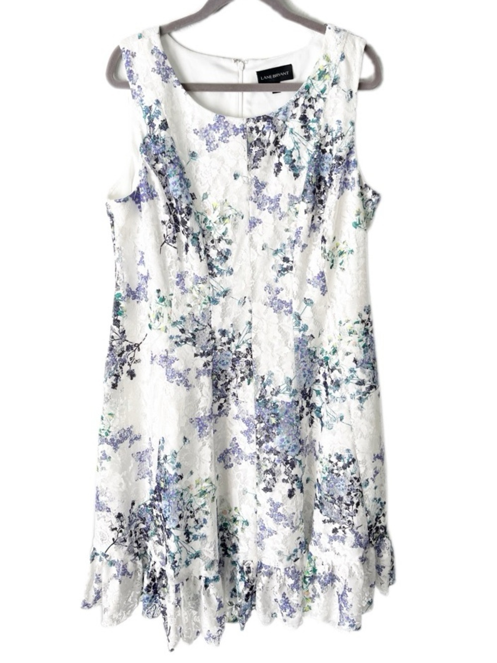 Lane‎ Bryant Dress Women's 18 20 All Over Lace Floral Fit & Flare Ethereal Girly